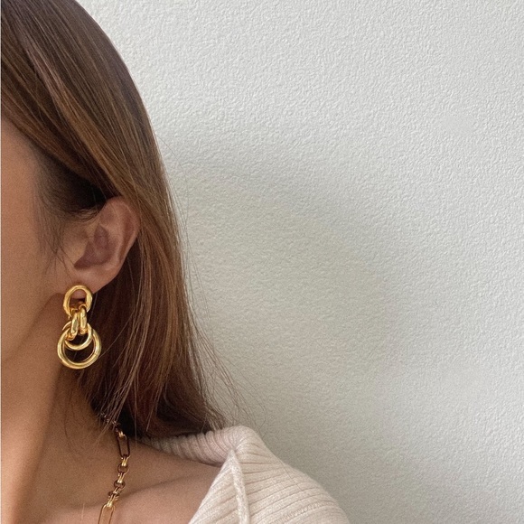 Jewelry - 🔥LAST ONE🔥 18K Gold Link Drop Earrings